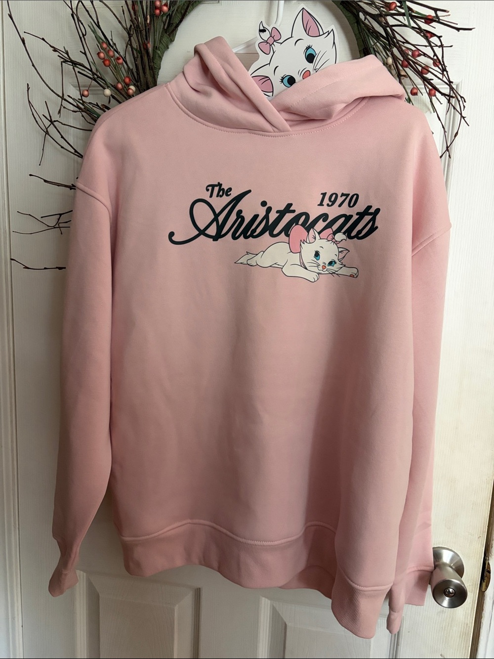 Disney The Aristocats Marie Pink Graphic Hoodie Sweatshirt - Picture 1 of 4